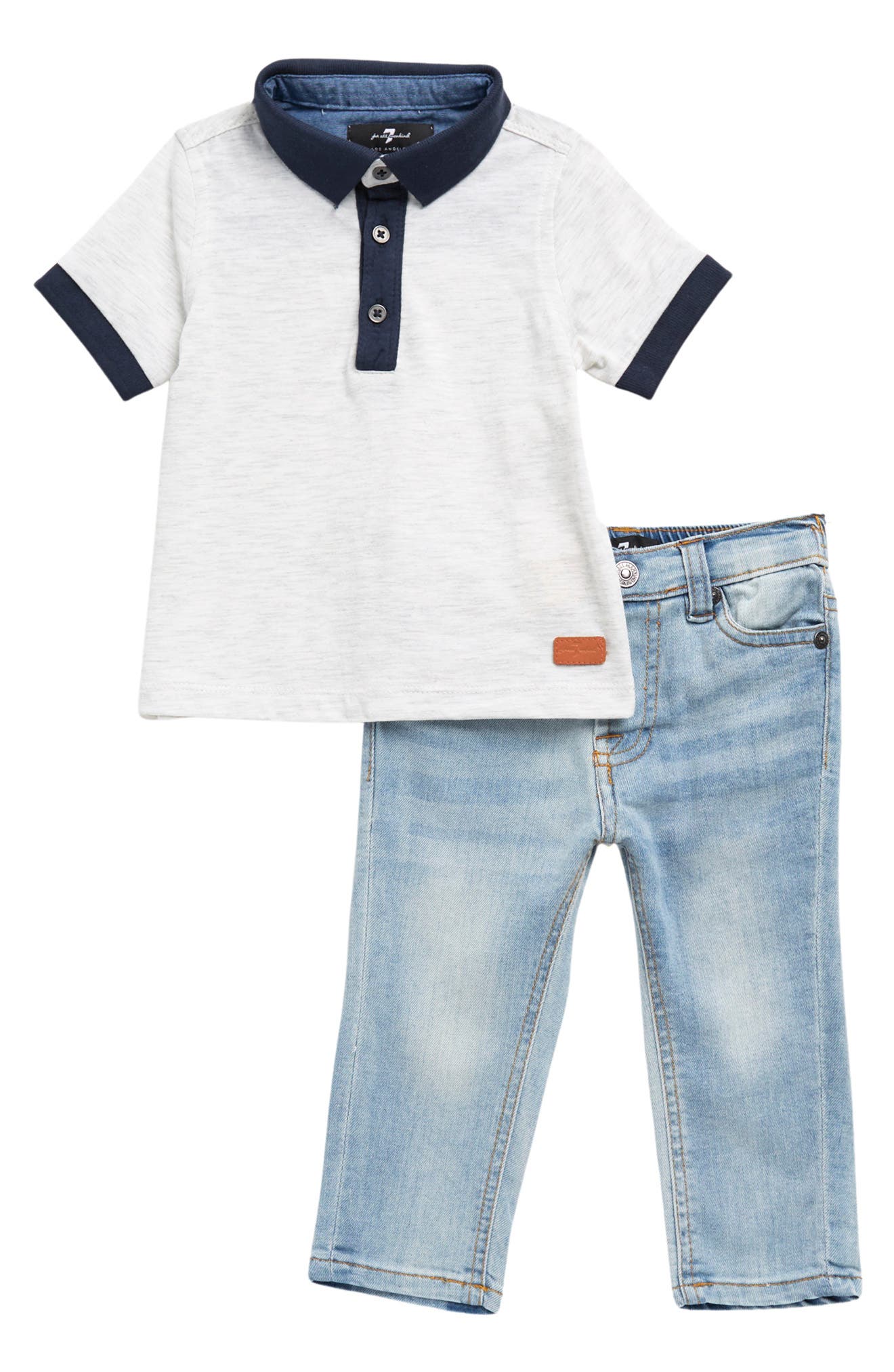 7 For All Mankind Boys Short Sleeve Denim Sport Shirt 7 For All Mankind Boys Short Sleeve Denim Sport Shirt